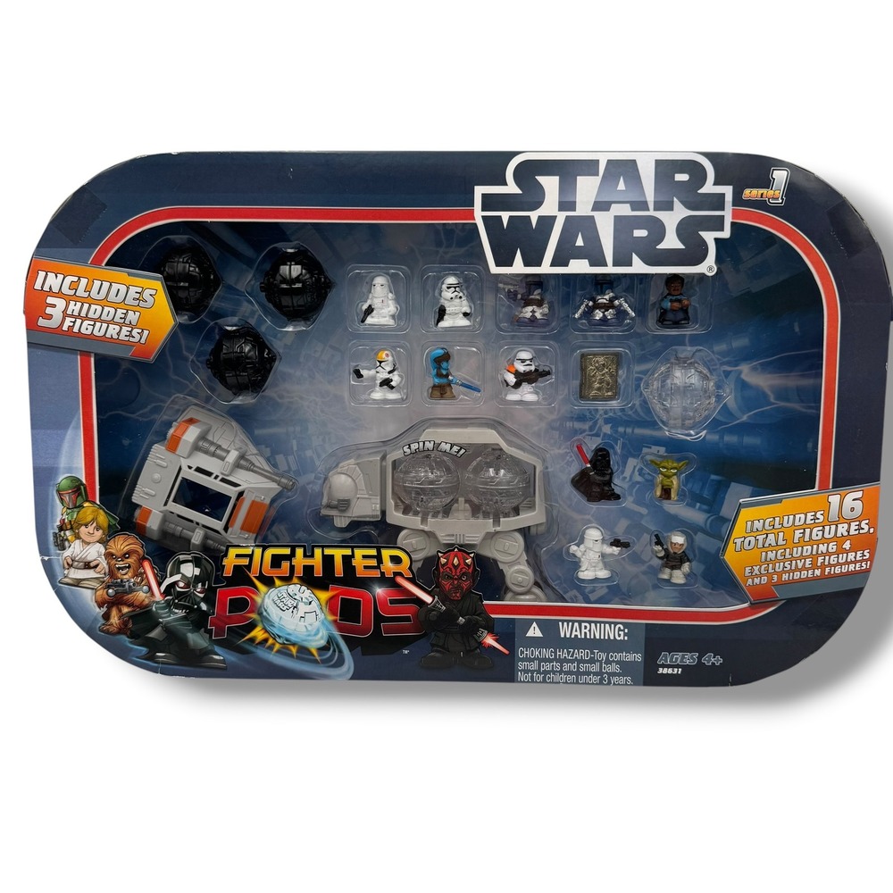 Star Wars Fighter Pods Kids Series 1 Multi-Pack 16 Figures 2 Vehicles 6 Pods